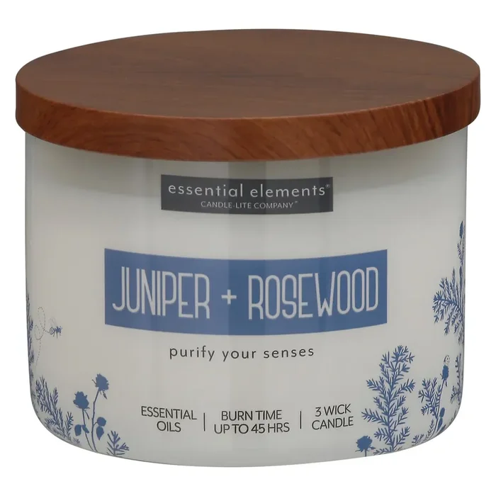 Essential Elements Juniper + Rosewood Candle 1 ea