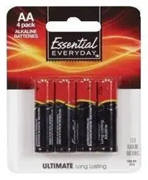 Essential Everyday AA Alkaline Batteries
