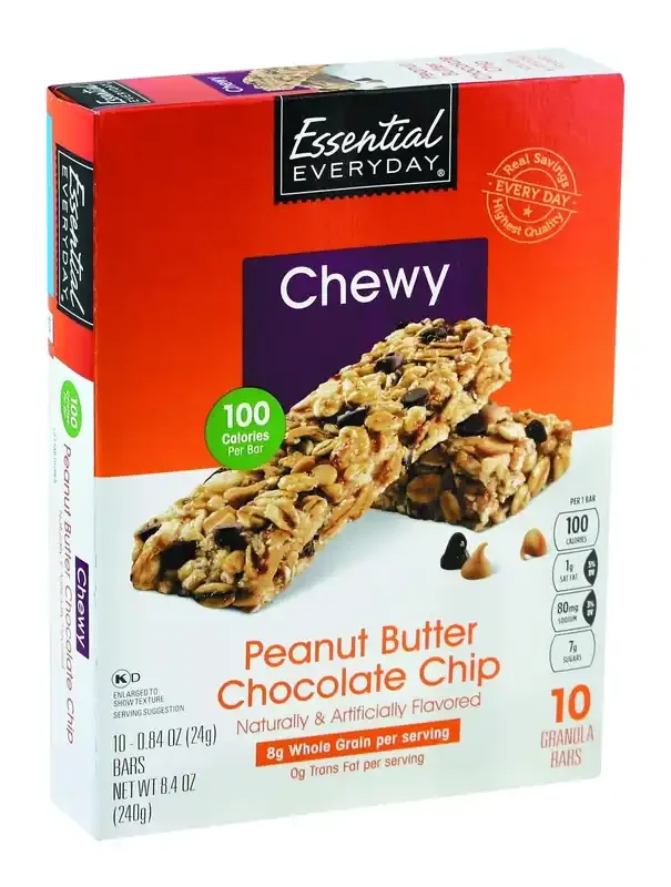 Essential Everyday Chewy Peanut Butter Chocolate Chip Granola Bar
