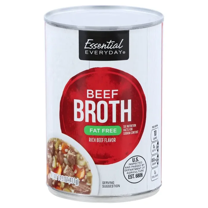 Essential Everyday Fat Free Beef Broth