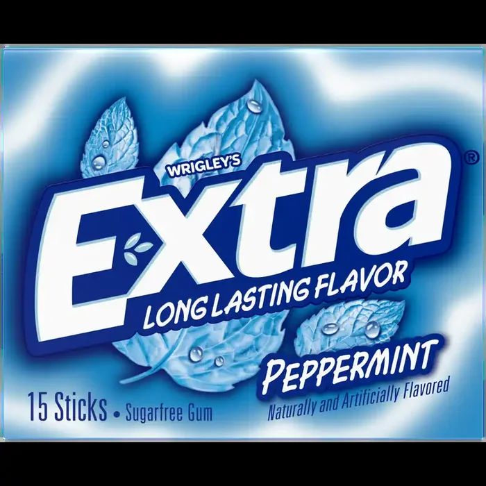 EXTRA Peppermint Sugar Free Chewing Gum, single pack