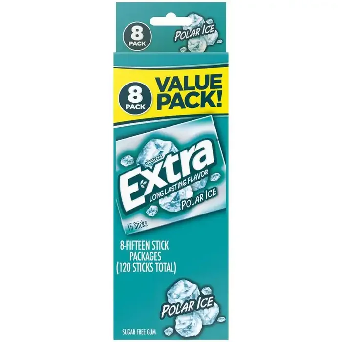 Extra Sugar-Free Polar Ice Gum Value Pack – 15ct/8pk