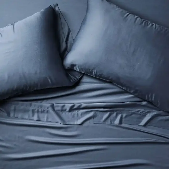 Full 400 Thread Count Rayon from Bamboo Sheet Set Dark Mineral Blue – Casaluna™