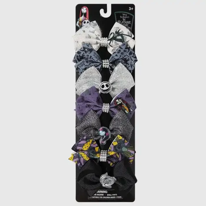 Girls‘ Disney 7pk Nightmare Before Christmas Hair Bow Set