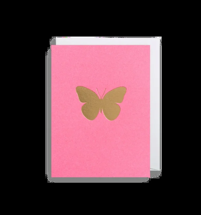 Gold and Pink Butterfly Card