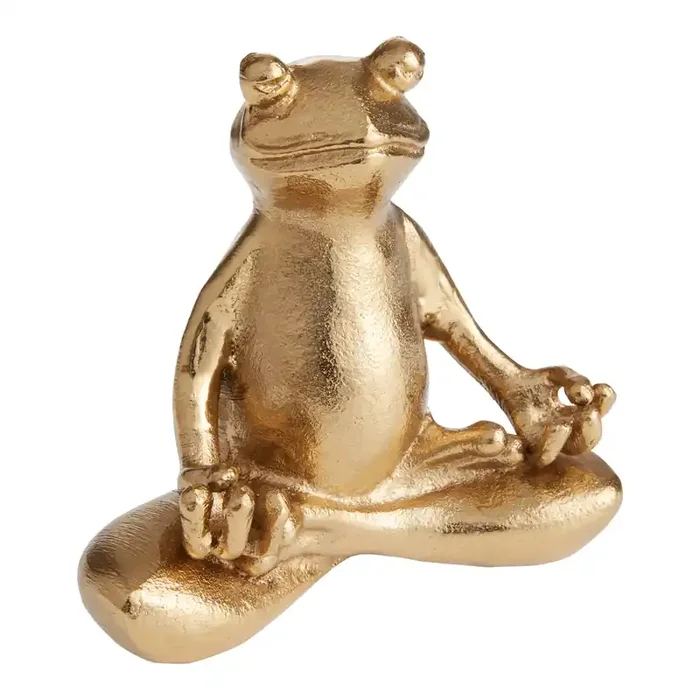 Gold Yoga Frog Decor