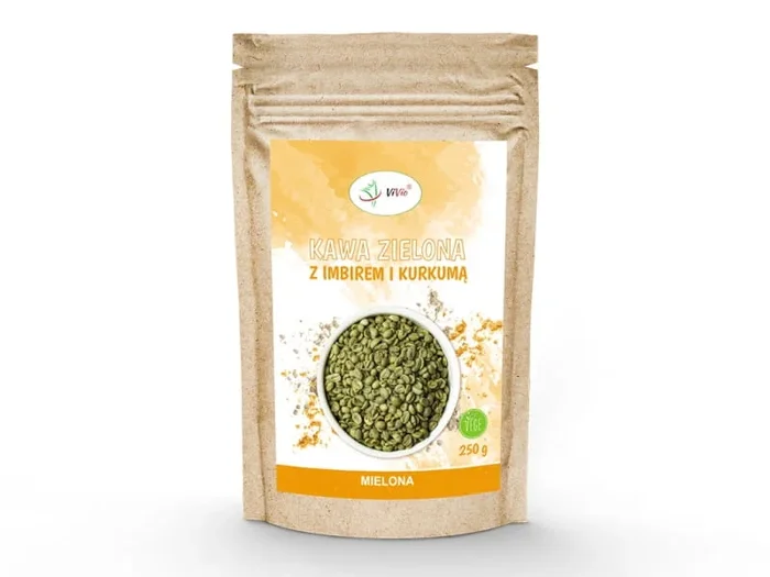 Grüner Kaffee mit Ingwer und Kurkuma 250g – VIVIO