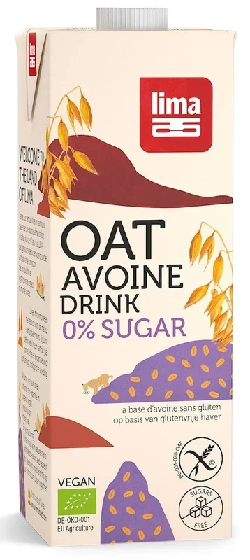 Haferdrink enthält keinen glutenfreien Zucker BIO 1000 ml – LIMA
