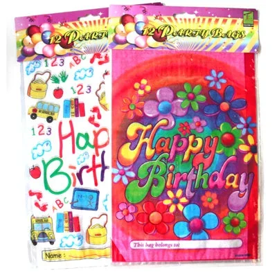 Happy Birthday Party Bags 12Pc