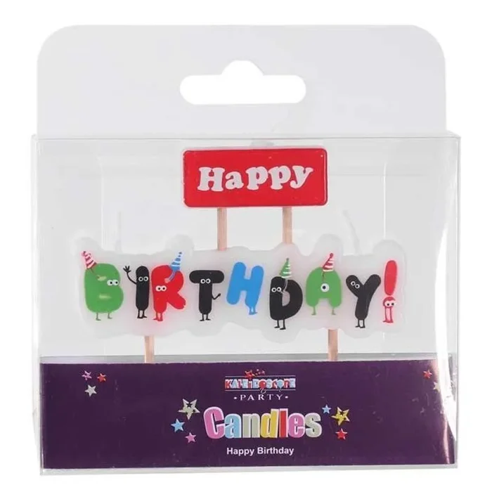 Happy Birthday Pick Candle – Pack of 6