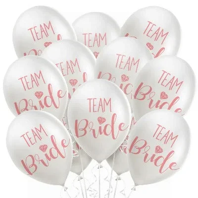 Hen Party Team Bride Balloons 12 Pack