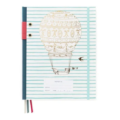 Hot Air Balloon Striped Notebook