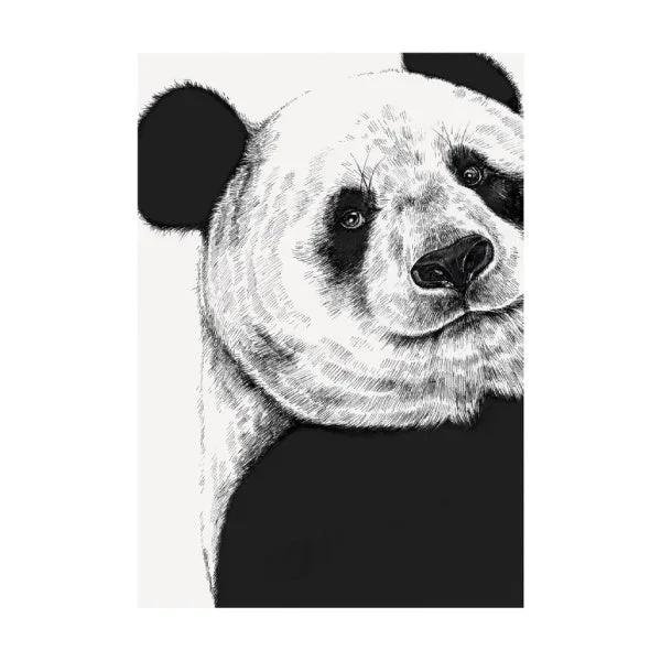 Ink and Shadow Panda Card