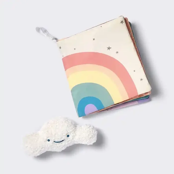 Interactive Soft Book and Plush Toy – Rainbow – Cloud Island™