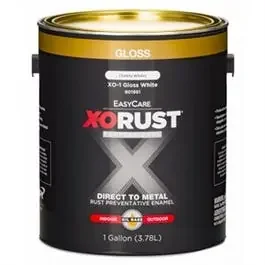 Interior/Exterior Anti-Rust Enamel, Gloss White, Oil-Base, 1-Gallon