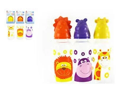 Jungle Design Feeding Bottle 250ml with Silicone Teat