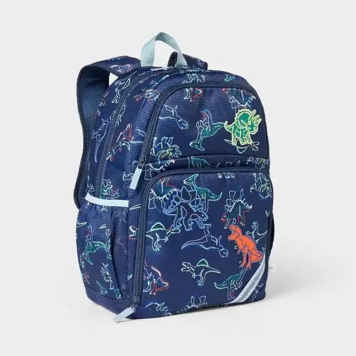 Kids‘ 17‘‘ Classic Backpack – Cat & Jack™ Dino For Kindergarten to Middle School