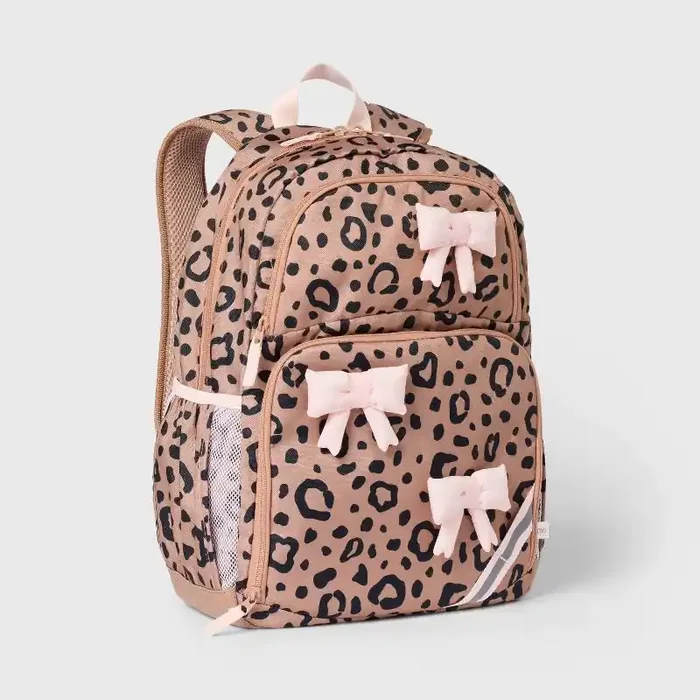 Kids‘ 17‘‘ Classic Backpack – Cat & Jack™ Leopard Bookbag with Sternum Strap