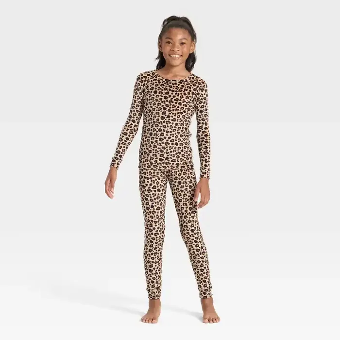 Kids‘ Long Sleeve Snuggly Soft Pajama Set – Cat & Jack™ Beige 4