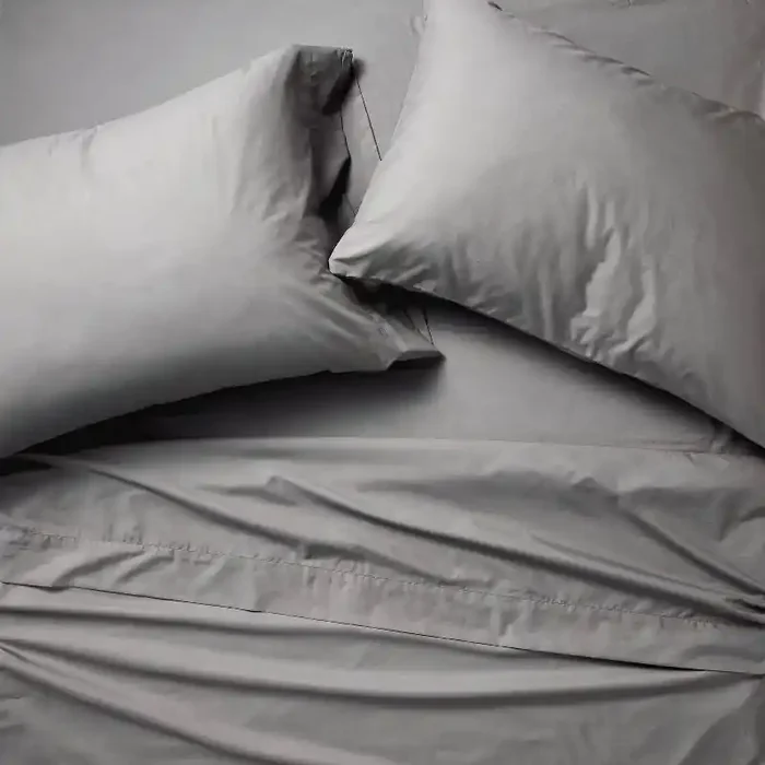 King 400 Thread Count Percale Sheet Set Dark Gray – Casaluna™