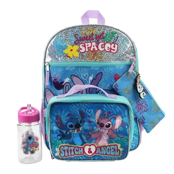 Lilo & Stitch Kids‘ 15.5L 5pc Backpack Set with Lights – Blue