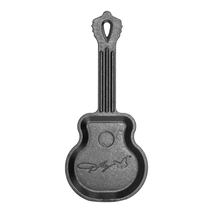 Lodge x Dolly Parton Mini Cast Iron Rockstar Guitar Skillet