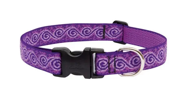 LUPINE PET ORIGINAL DESIGNS MULTICOLOR JELLY ROLL NYLON DOG ADJUSTABLE COLLAR