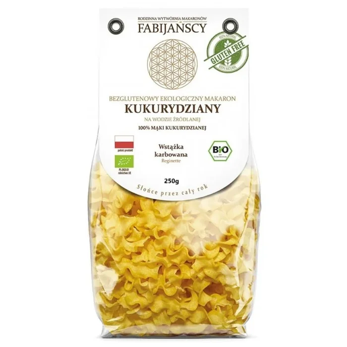 Maisnudeln “Rippenband” glutenfrei BIO 250g FABIJAŃSCY