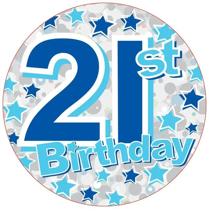 Male Birthday Party Badge 15cm