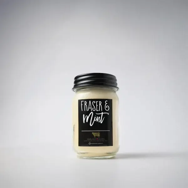 MASON JAR 13OZ FRASER MINT