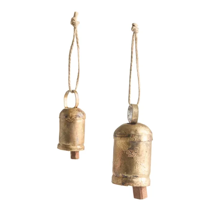 Mini Gold Metal Bell Decor
