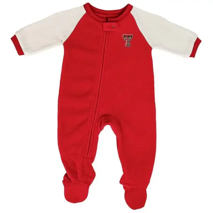 NCAA Texas Tech Red Raiders Infant Boys‘ Blanket Sleeper – 6-9M Solid Cotton Bodysuit