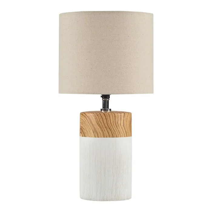 Ollie Two Tone Ceramic Cylinder Table Lamp