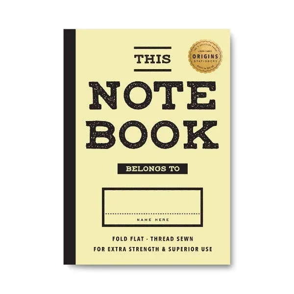 Origins A5 Yellow Stitched Notebook