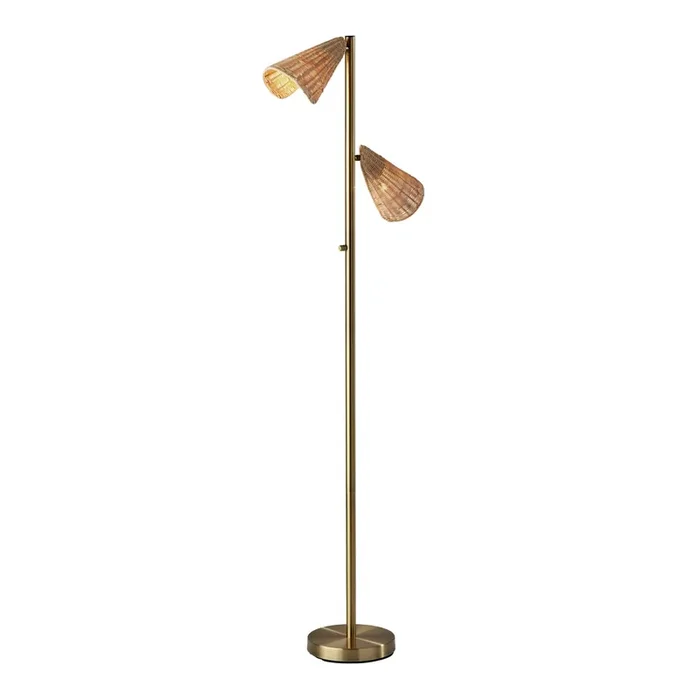 Orton Metal and Rattan Tree Floor Lamp