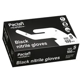PACLAN EXPERT NITRIL-HANDSCHUHE SCHWARZ GRÖSSE S 100 STÜCK