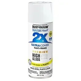 Painter‘s Touch 2X Premium High-Gloss Spray Paint, White, 12-oz.