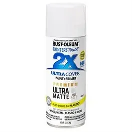 Painter‘s Touch 2X Premium Ultra Matte Spray Paint, White, 12-oz.