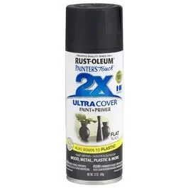 Painter‘s Touch 2X Spray Paint, Flat Black, 12-oz.