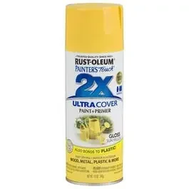 Painter‘s Touch 2X Spray Paint, Gloss Sun Yellow, 12-oz.