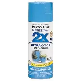 Painter‘s Touch 2X Spray Paint, Satin Oasis Blue, 12-oz.