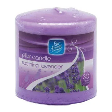 Pan Aroma Scented Pillar Candle Soothing Lavender