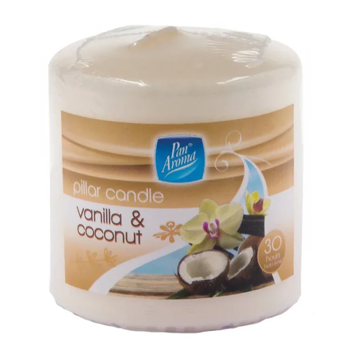 Pan Aroma Scented Pillar Candle Vanilla & Coconut