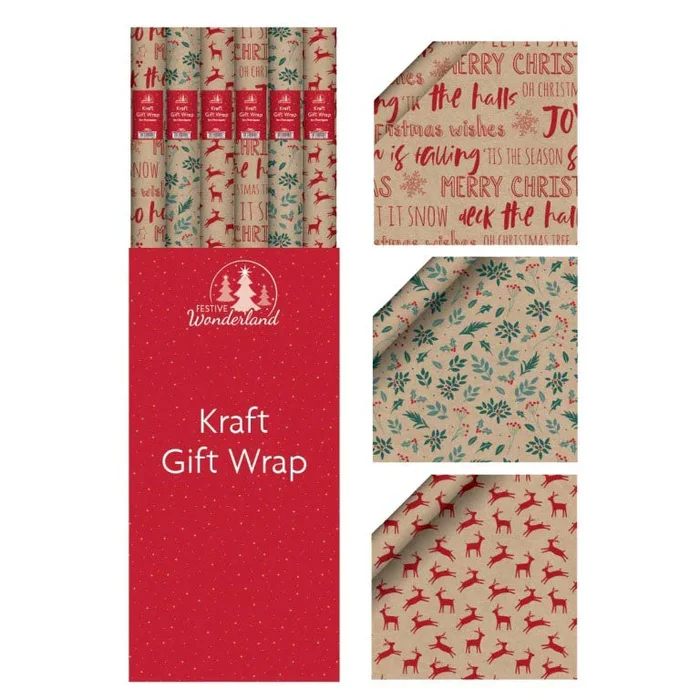 Parcel/Kraft Gift Wrap 3m x 70cm