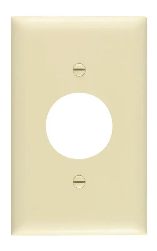 Pass & Seymour Single Receptacle Openings, One Gang, Ivory