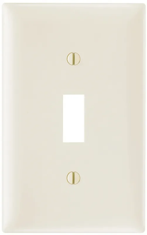 Pass & Seymour Toggle Switch Openings, One Gang, Light Almond