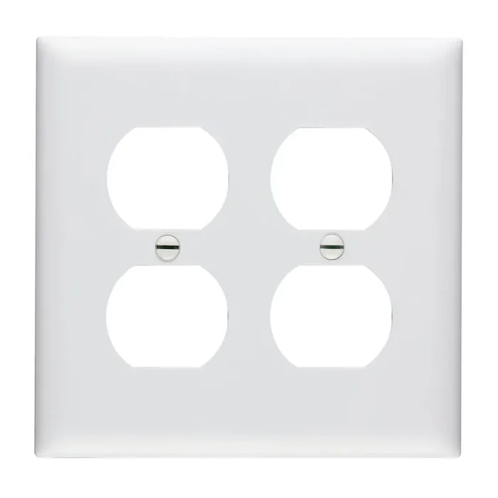 Pass & Seymour TradeMaster® 2-Gang Nylon Wall Plate 2 Duplex Receptacle Openings