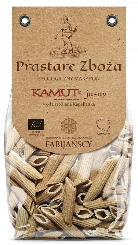 Pasta (aus hellem Kamut) Penne Tube BIO 250 g – FABIJAŃSCY