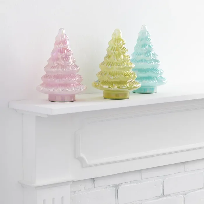 Pastel Glass Tree Decor
