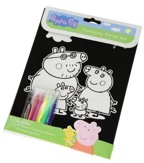 Peppa Pig Velvet Colouring Set